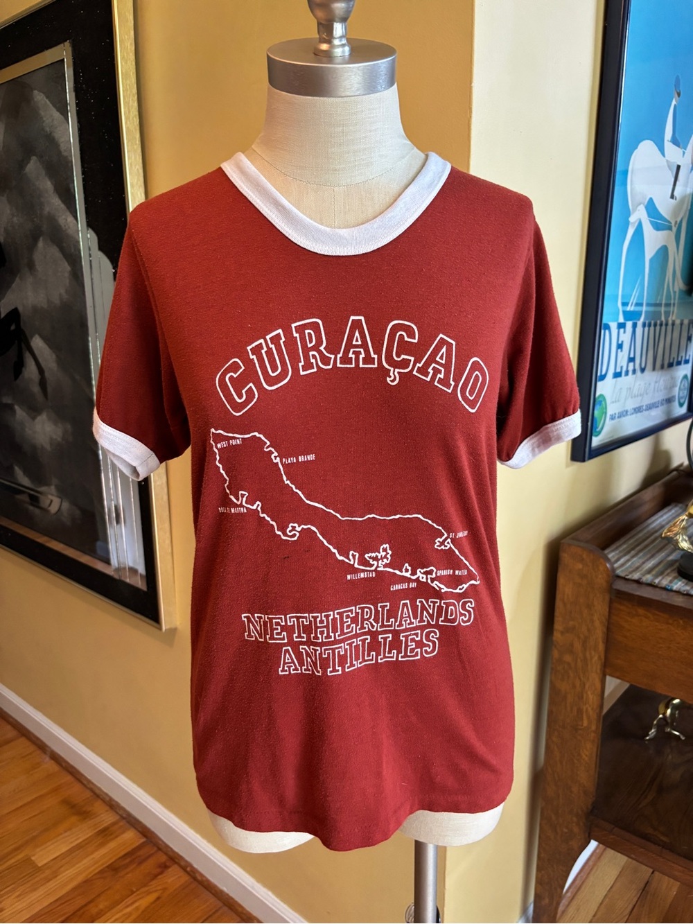 vintage curaçao ringer t shirt